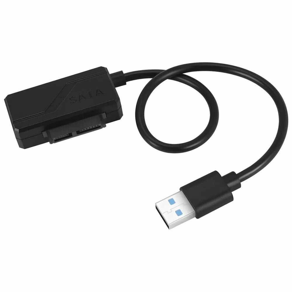 Кабель переходник для жесткого диска GSMIN CA-01 USB 2.0 - Slimline SATA для 1.8" HDD (25см) (Черный)