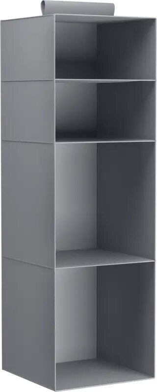 Органайзер подвесной Spaceo 4 отделений 30x94x30 см полиэстер цвет гранит