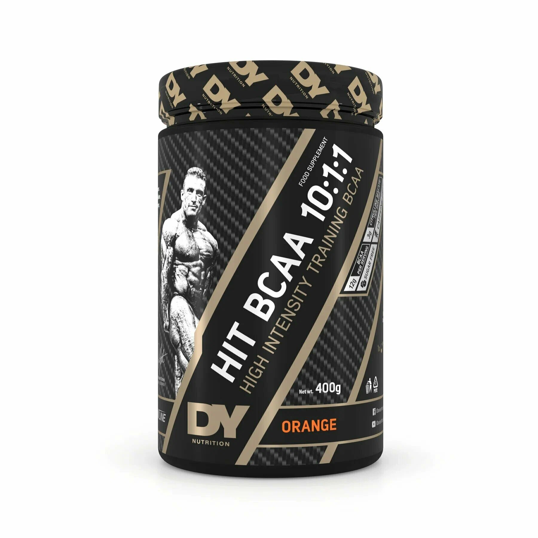 Аминокислотный комплекс DY Nutrition HIT BCAA 10:1:1 400 грамм, Аминокислота БЦАА, Клубника