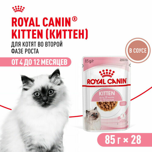 ROYAL CANIN KITTEN для котят в соусе пауч (85 гр х 28 шт)