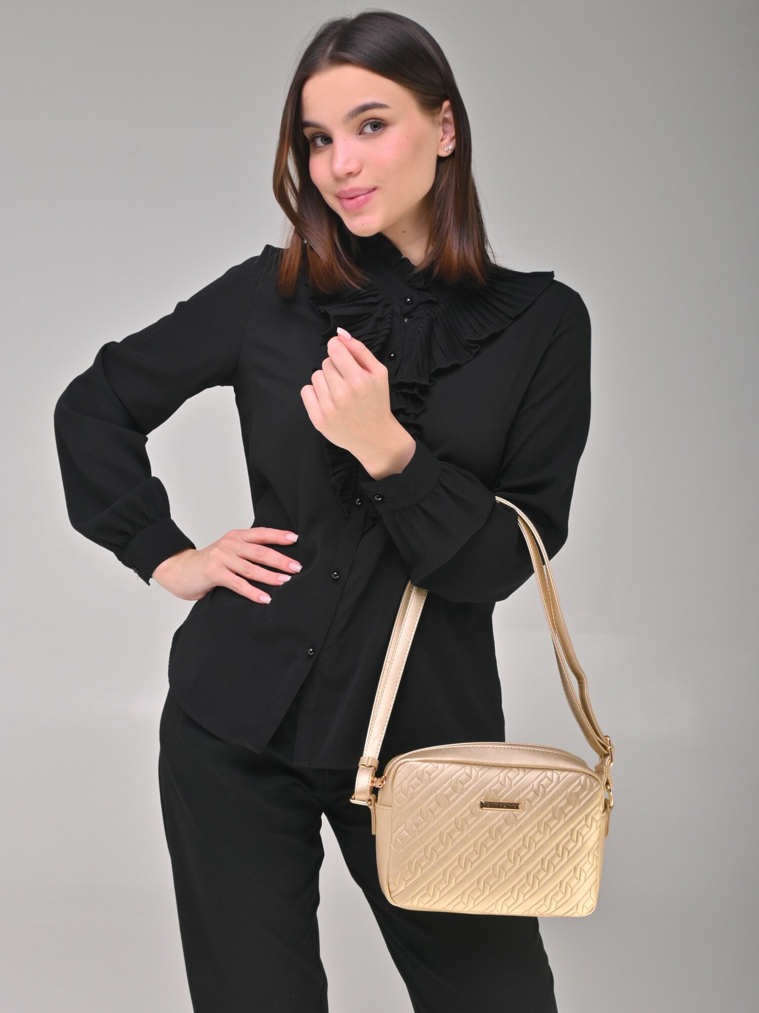 Сумка клатч Daniele Patrici, золотой — фото 1