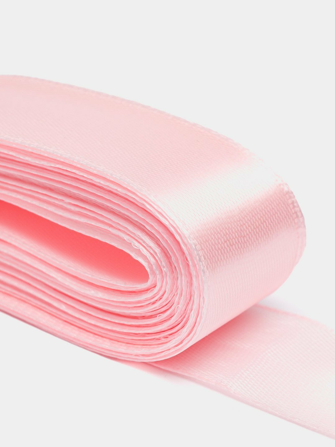 Лента атласная, ширина 2.5 см, длина 13 метров, цвет розовый — фото 1