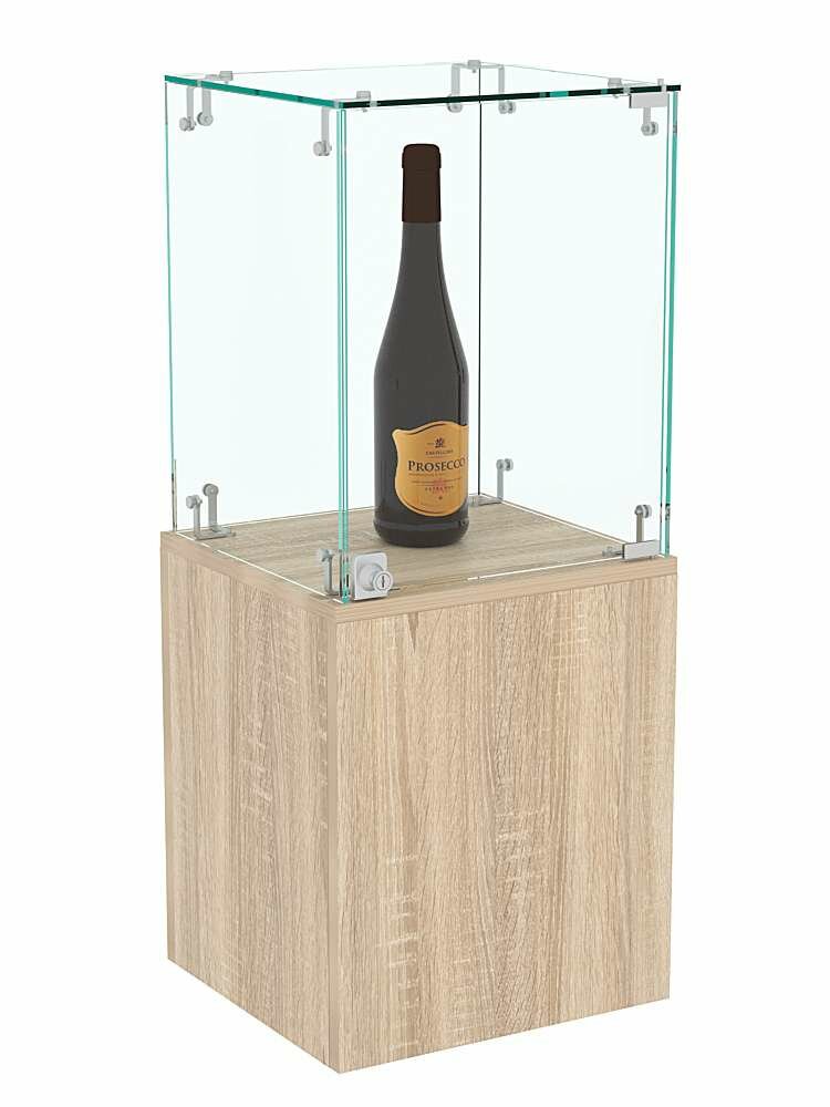 Демо стенд со стеклом Льдинка №1, Дуб сонома