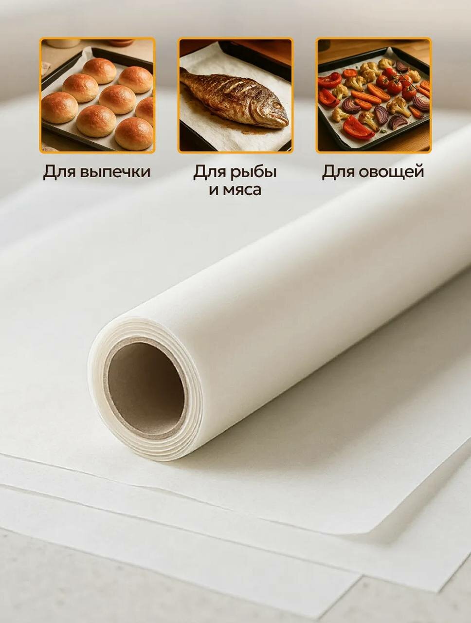 Бумага для выпечки NISO ORIGINAL, многоразовая, 42x37 см, 15 шт
