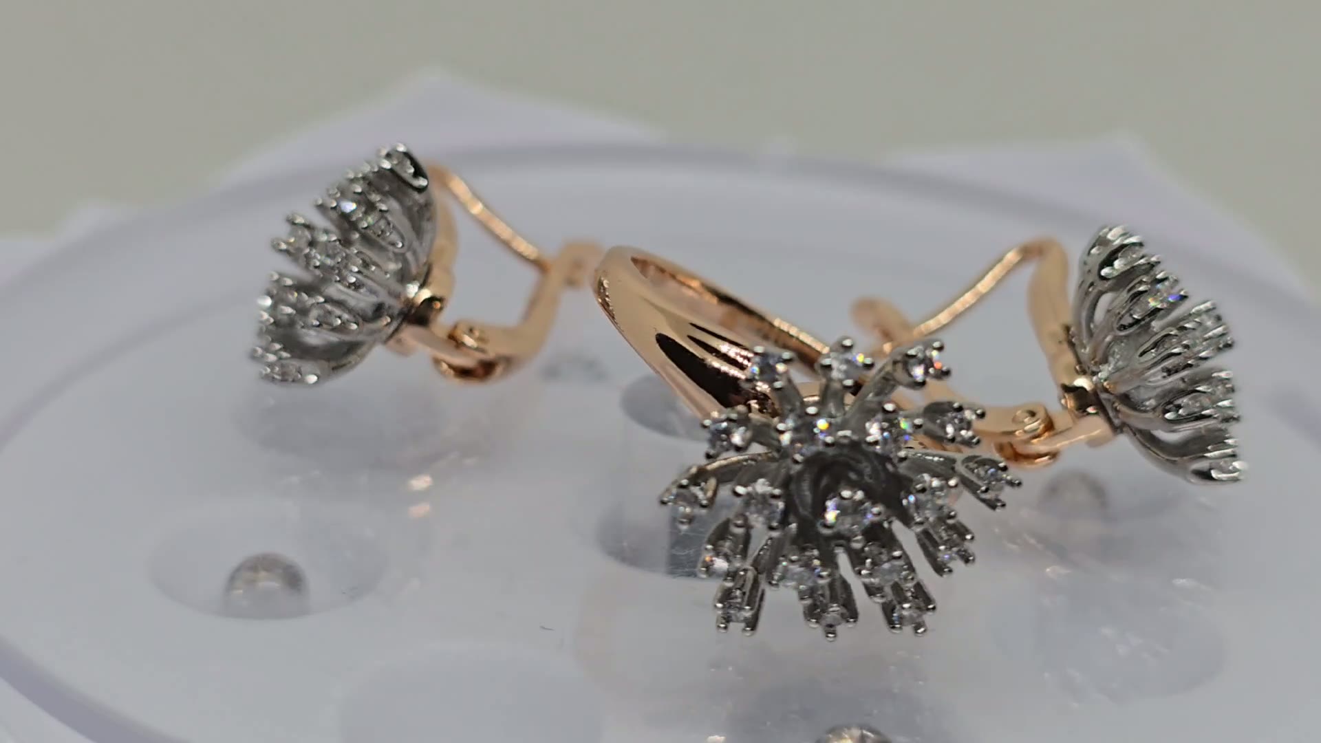 Комплект бижутерии: кольцо, серьги, финифть, размер кольца 19, серебристый — фото 1