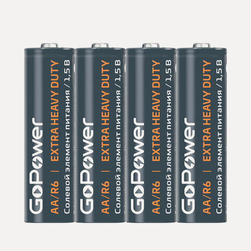 Изображение товара 00-00015592 Carbon Zinc PRO Элемент питания AA/R6 солевой 1.5В, 4шт, GoPower