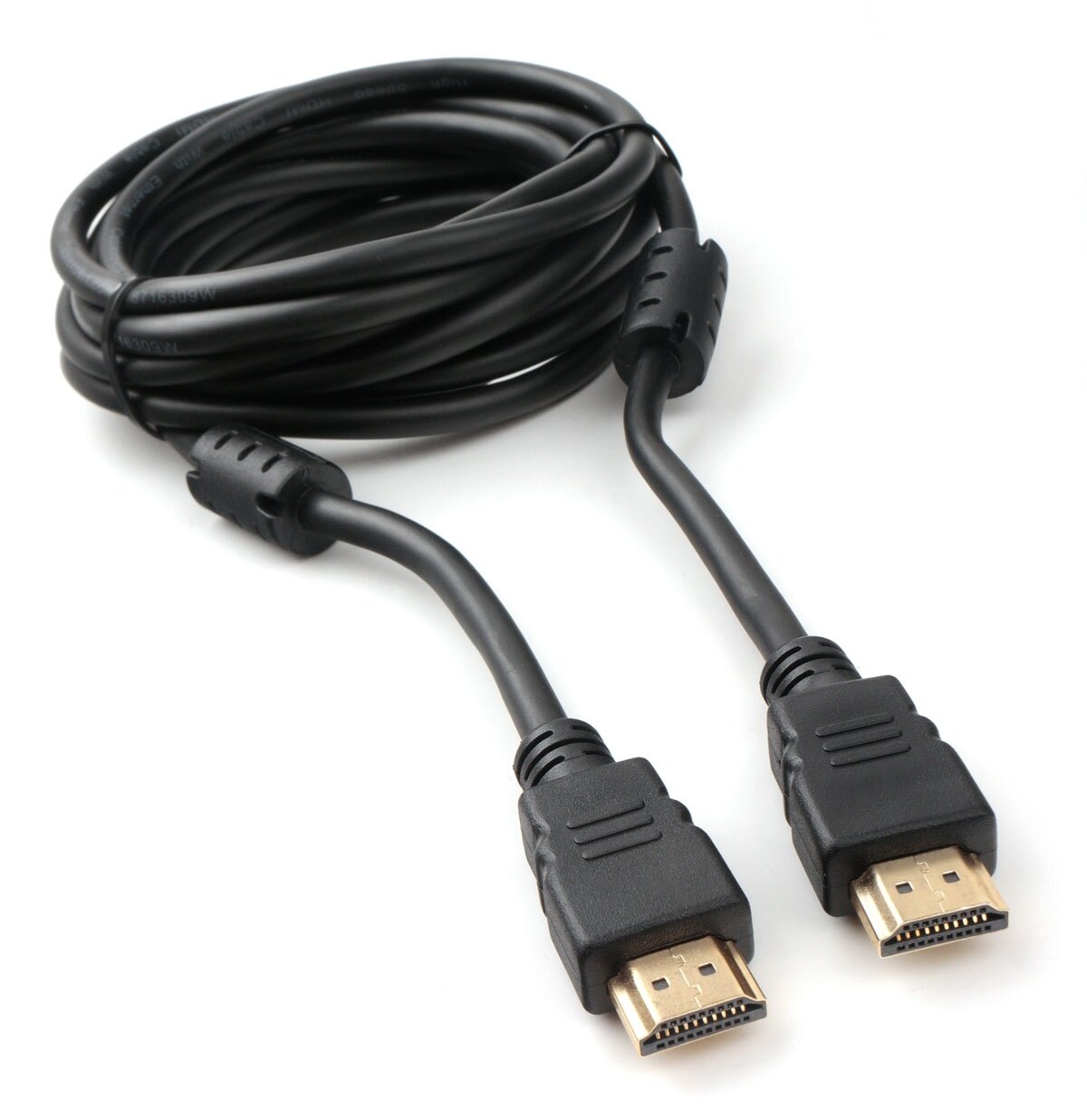 Кабель HDMI Cablexpert CCF2-HDMI4-10, 19M/19M, v2.0, медь, позол. разъемы, экран, 2 фер. кольца, 3м, черный, пакет
