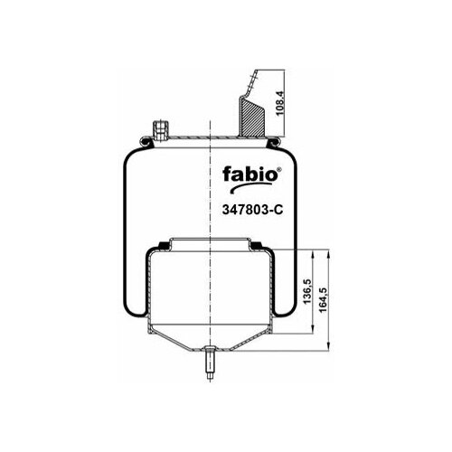 Пневмоподушка для автомобиля VOLVO FABIO (7803) со стаканом