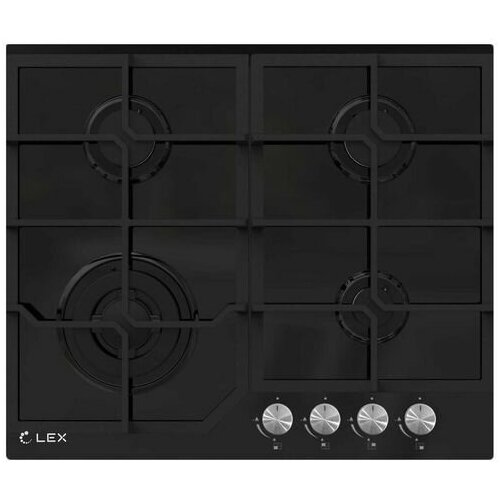 LEX Варочная поверхность Lex GVG 640-1 BL газовая 4 конфорки черный 2014600₽