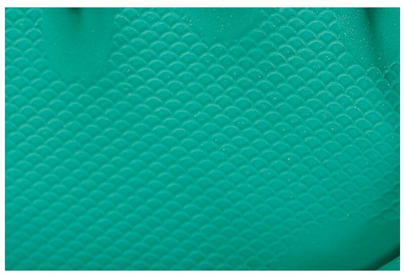 Перчатки резиновые Vileda Profes латекс хлопк.напыл зеленый р-р L 100757,ПС - фотография № 7
