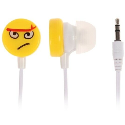Наушники LuazON Смайлики LN-1 вакуумные желто-белые 1 шт 399₽