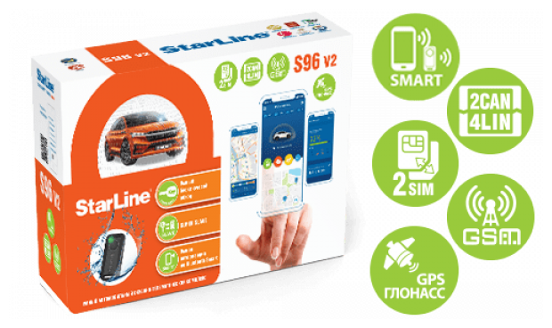 Автосигнализация StarLine S96 V2 BT 2CAN 4LIN GSM GPS