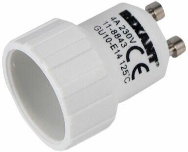 фото Цоколь переходник патрон с GU10 на Е14 REXANT