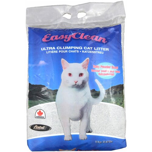 Easy Clean (Канада) комкующийся наполнитель с ароматом детской присыпки 15 кг