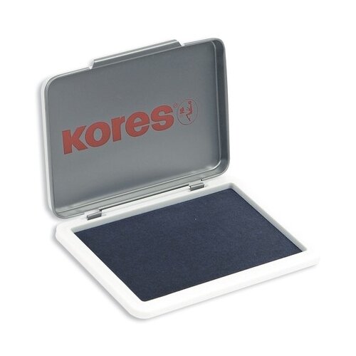 Штемпельная подушка Kores (110x70мм, металлический футляр, синяя)