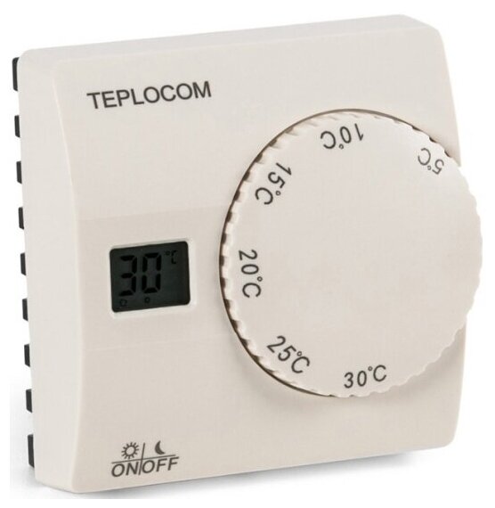 Термостат комнатный Бастион Teplocom TS-2AA/8A, проводной, реле 250В, 8А