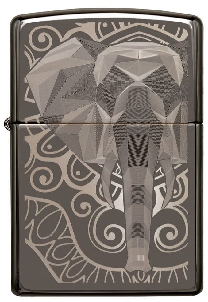 Зажигалка ZIPPO 49074 Elephant Fancy Fill Design - фотография № 4