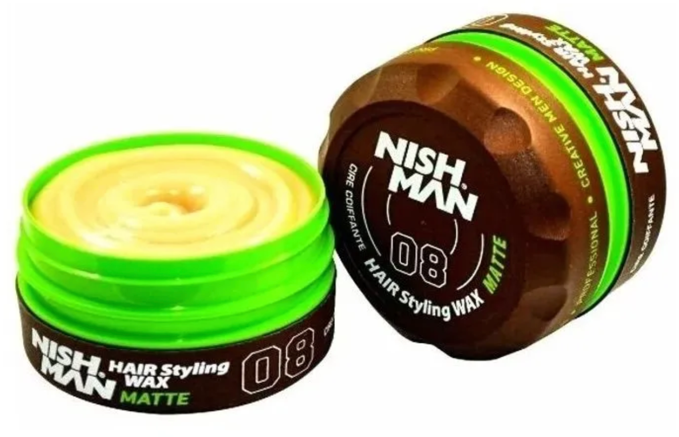 NISHMAN № 08 "MATTE LOOK" HAIR STAYLING WAX/ Средства для укладки волос / Воск для волос №8 с матовым эффектом, 100мл