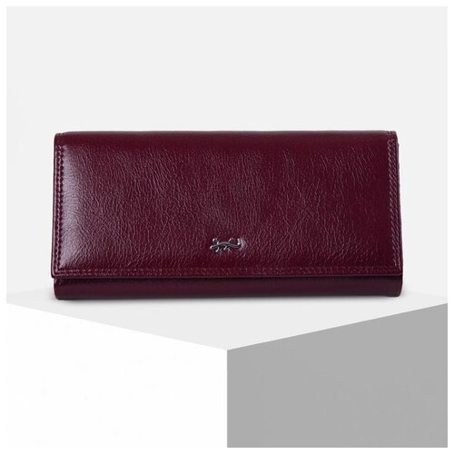 фото Кошелек жен 06-01-01, 19*3*9 см, 3 отд, д/карт, д/монет, бордовый 6491232 сима-ленд