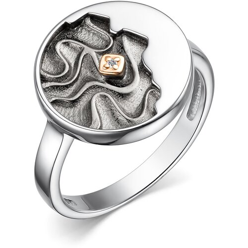 фото Кольцо diamant online, серебро, 925 проба, бриллиант, размер 17