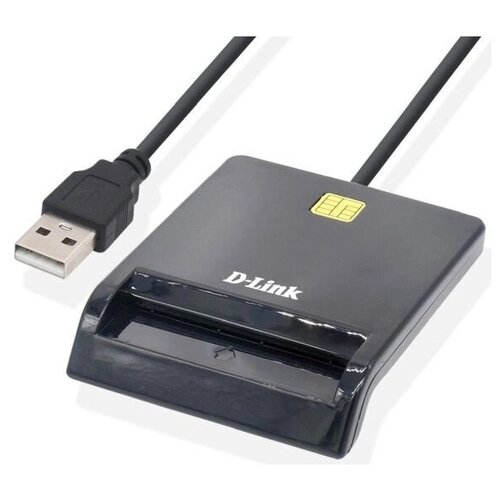 USB-считыватель D-Link DCR-100/B1A сетевая карта d link dcr 100 usb smart card reader atm id credit cards support