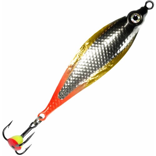 Блесна для рыбалки зимняя AQUA кобра 7,0g цвет 06 (серебро, золото, черный металлик) 1 штука.