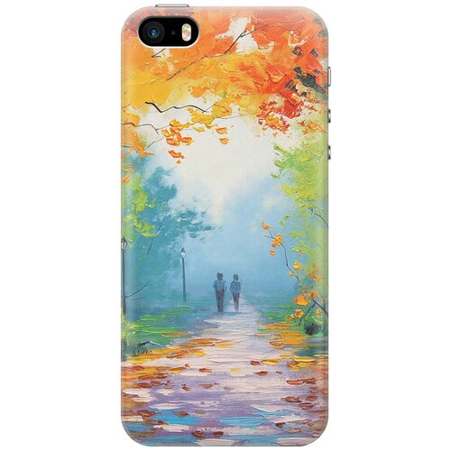 фото Re:paчехол - накладка artcolor для apple iphone se / 5s / 5 с принтом "яркая осень"