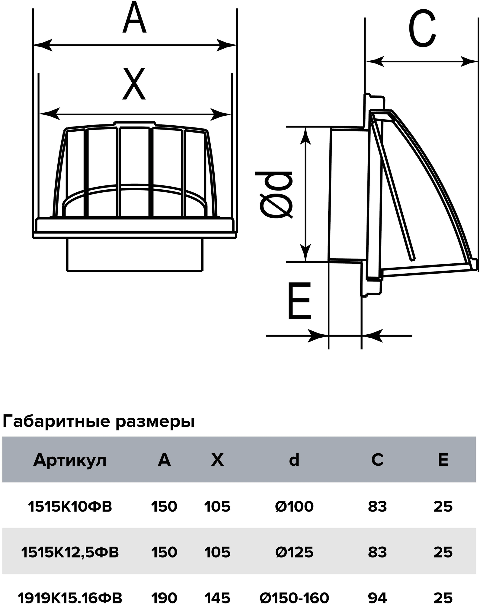выход стенной вытяжной с обратным клапаном 150х150 с фланцем d125, asa, бел 1515к12,5фв ERA - фото №2
