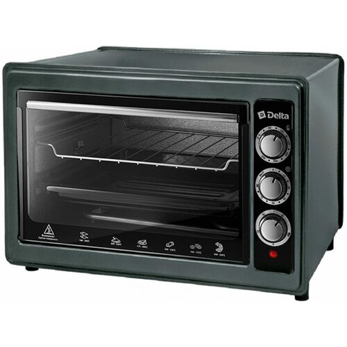 Электрическая духовка DELTA D-0124 с термостатом черная с ТЭНом повышенная мощность 1300 Вт 37 л гриль Р1-00004703 1385500₽