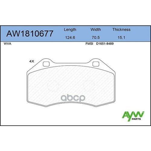 Колодки Тормозные Передние Aw1810677 Renault Clio Iii 02/06 , Megane Ii 05/04 AYWIparts арт. AW1810677