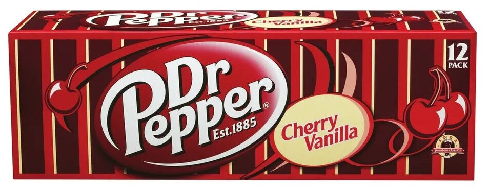 Газированный напиток Dr. Pepper Cherry Vanilla, США, 0.355 л, 12 шт.