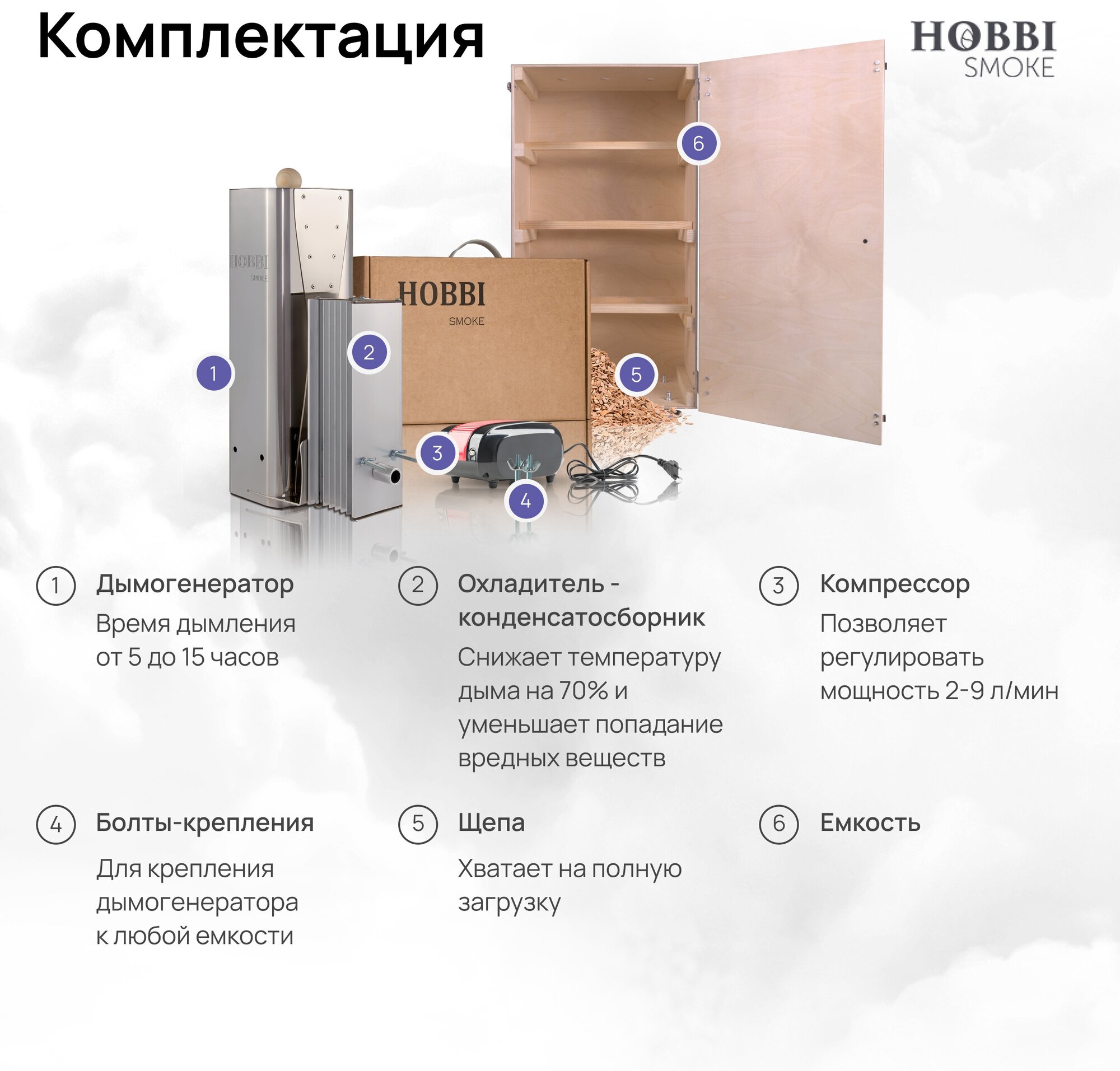 Дымогенератор Hobbi Smoke 3.0 коптильня для холодного копчения c деревянной емкостью - фотография № 7