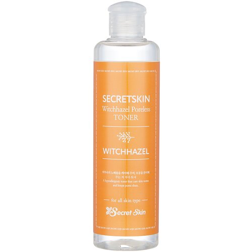 Тонер для сужения пор на лице с экстрактом гамамелиса Secret Skin Witchhazel Poreless Toner 250мл.