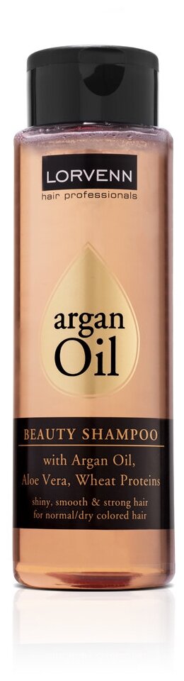 LORVENN шампунь Exotic Oil Beauty для волос с аргановым маслом, алоэ вера и протеинами пшеницы, 300 мл