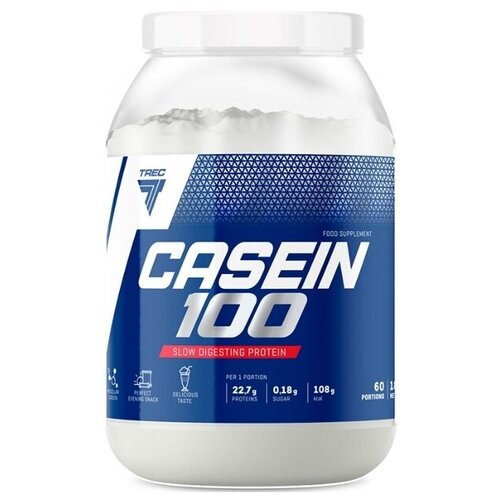 фото Trec nutrition казеиновый протеин casein 100 (1800 г) клубника-банан