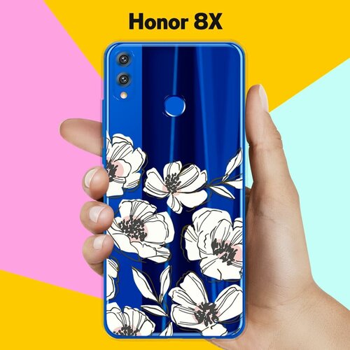Силиконовый чехол Цветы на Honor 8X