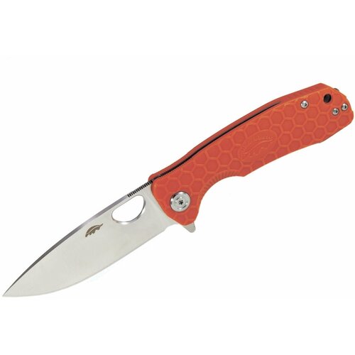 нож honey badger flipper d2 m hb1016 с чёрной рукоятью Нож Honey Badger Flipper D2 M (HB1060) с оранжевой рукоятью