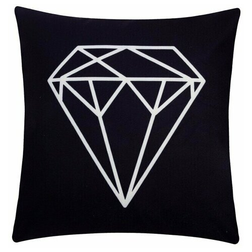 Наволочка декоративная Геометрия Алмаз 40х40 см велюр 760₽