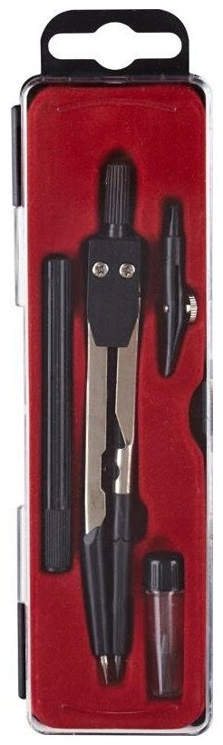 Готовальня Attache 120 мм, 4 предмета S14004, пласт.пенал , 1 шт.