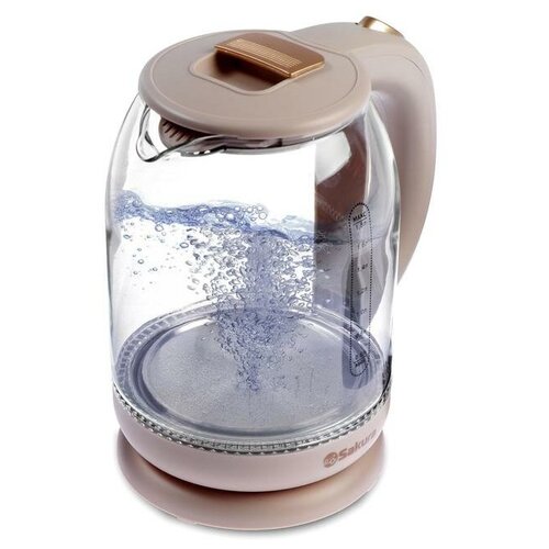Чайник электрический Sakura SA-2709CW стекло 18 л 1800 Вт бежевый 172900₽