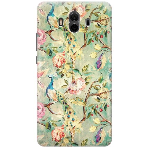 фото Cиликоновый чехол на huawei mate 10 / хуавей мейт 10 с принтом "винтажный цветочный паттерн" gosso