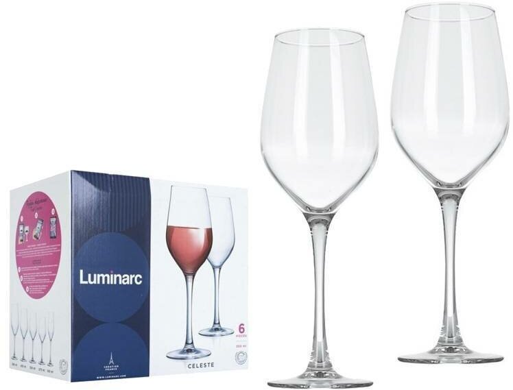 Набор бокалов Luminarc Celeste для вина L5832, 450 мл, 6 шт. - фотография № 10