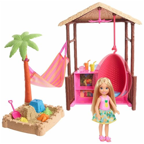 Кукла Barbie Челси с хижиной, 15 см, FWV24