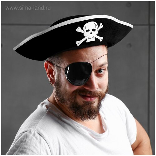 Карнавальная шляпа Пират, р-р. 56-58 карнавальная шляпа пират 36 28 312532