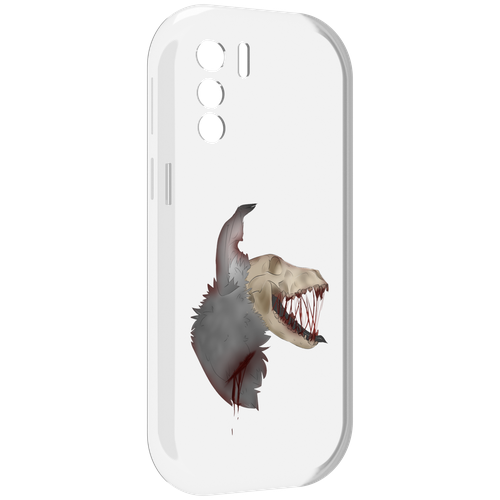 Чехол MyPads кровавый-череп для UleFone Note 13P задняя-панель-накладка-бампер