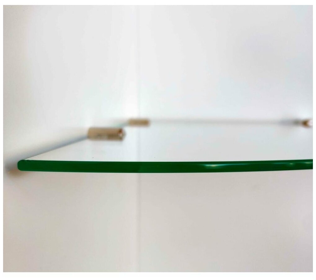 фото Полка угловая из закаленного стекла 300х300 (Комплект 2 шт+6 держателей )