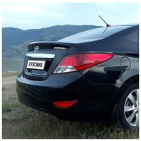Бампер задний в цвет кузова Hyundai Solaris 1 Хендай Солярис MZH - PHANTOM BLACK - Чёрный