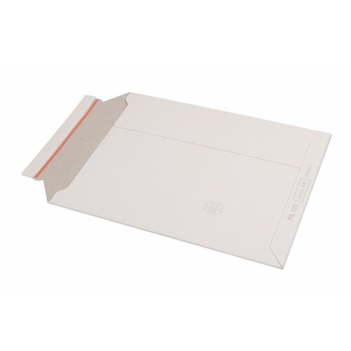 Пакет картонный UltraPack белый стрип А4, 240х315 мм, 390 г/м2, 5 шт