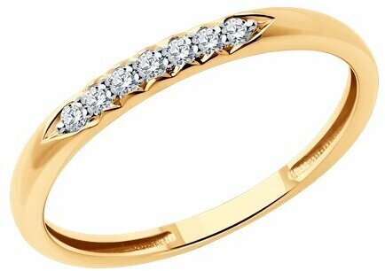 Кольцо помолвочное Diamant online, золото, 585 проба, бриллиант