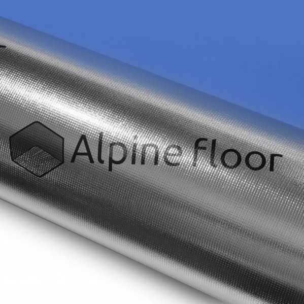 Подложка Alpine Floor silver foil BLUE EVA 10000*1000*1,5мм/1рул.10 м2